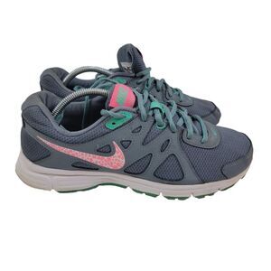 Nike Revolution 2 Womens blue gray Graphite/P Sneakers Gray Pink shoes Size 9.5